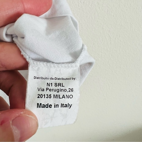 Chiara Ferragni Women's White/Pink/Blue Top Size Medium - Picture 6 of 9